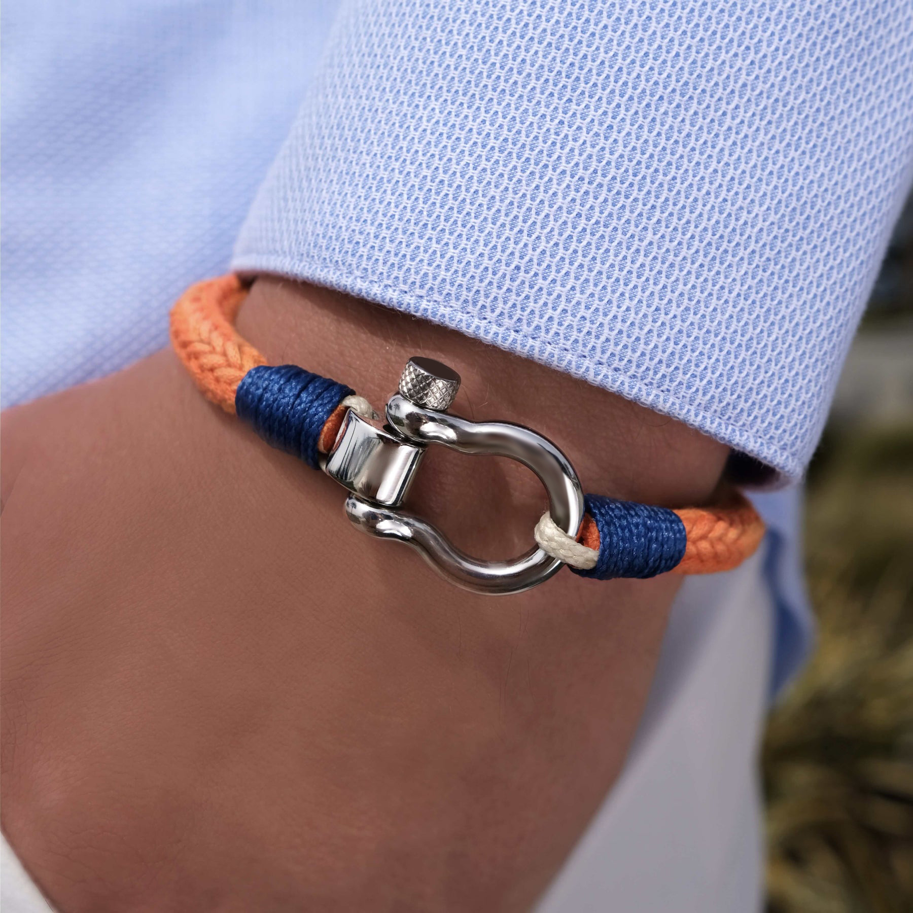 Multiple Sclerosis Awareness Omega Orange Bracelet