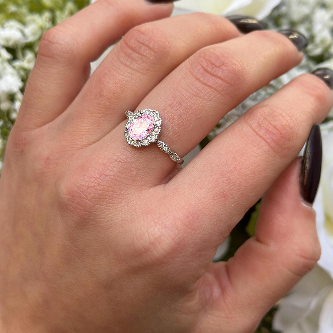 Breast Cancer Awareness Pink Radiant Grace Ring