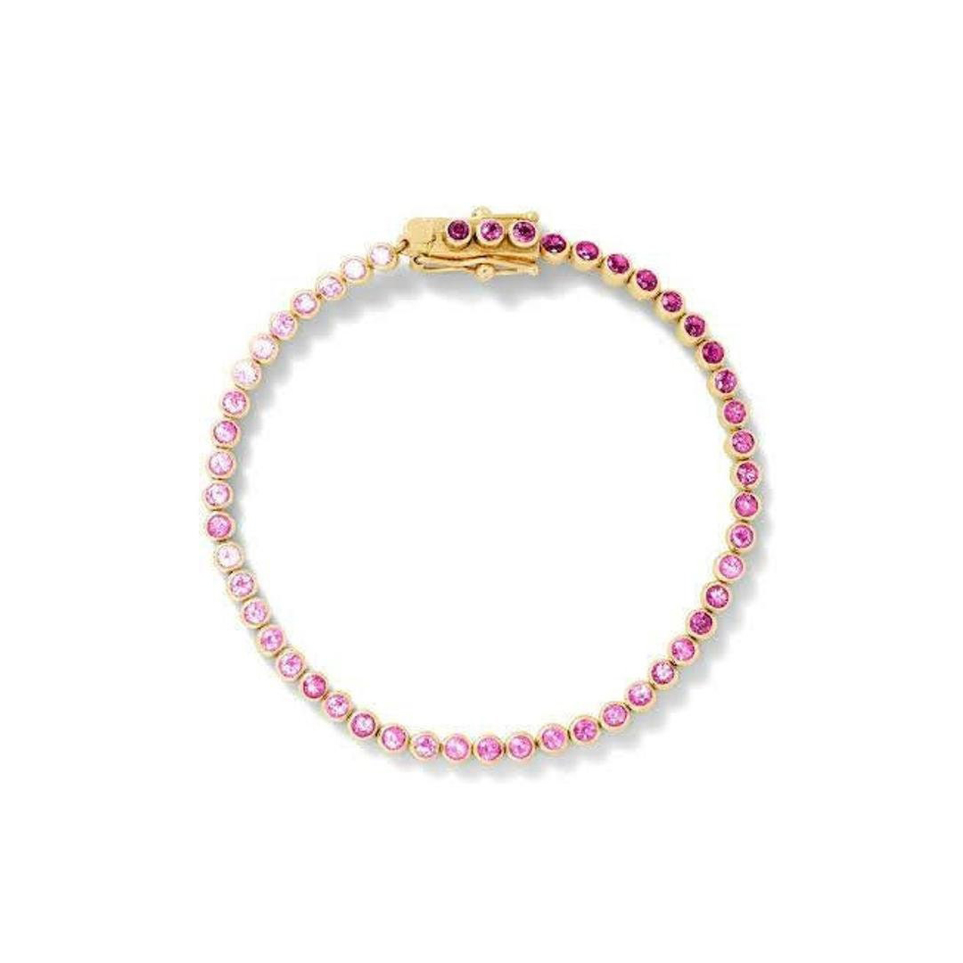 Breast Cancer Awareness Strength in Self-Love Pink Sapphire Bracelet