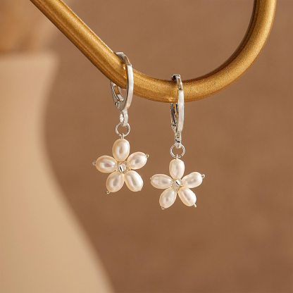 Bridal Freshwater Pearl Drop Earrings