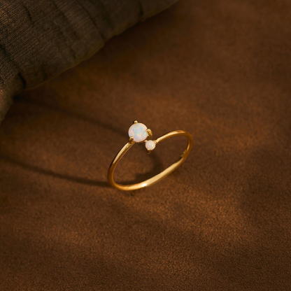 Self Love Minimalist White Opal Ring