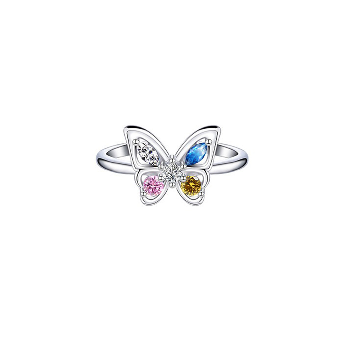 Choosing Peace Choosing Me Colorful Butterfly Ring