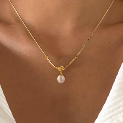 Angel’s Knot Pearl Forecer Necklace