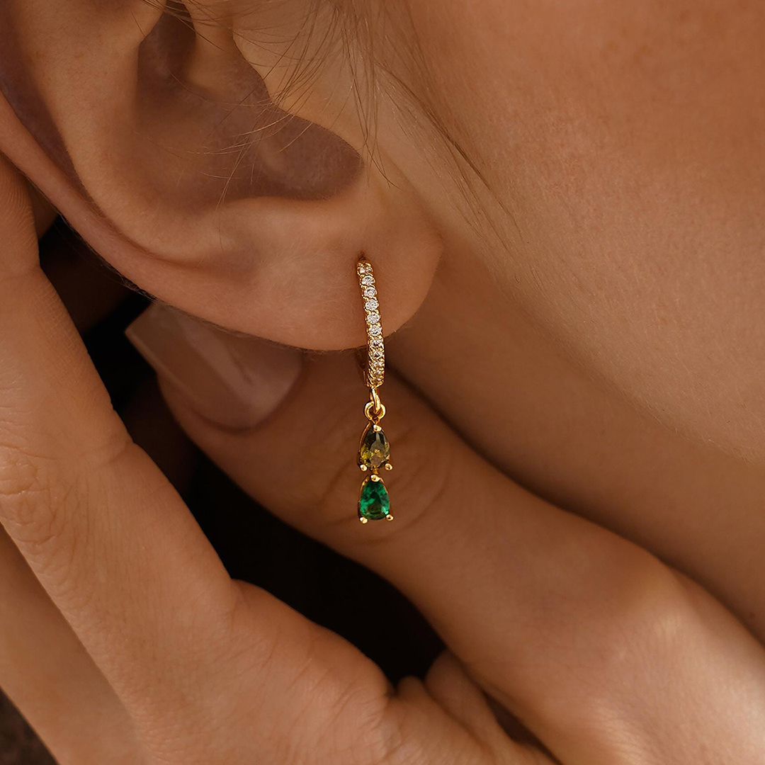 Family Gift for Grandma Personalised Birthstone Earrings