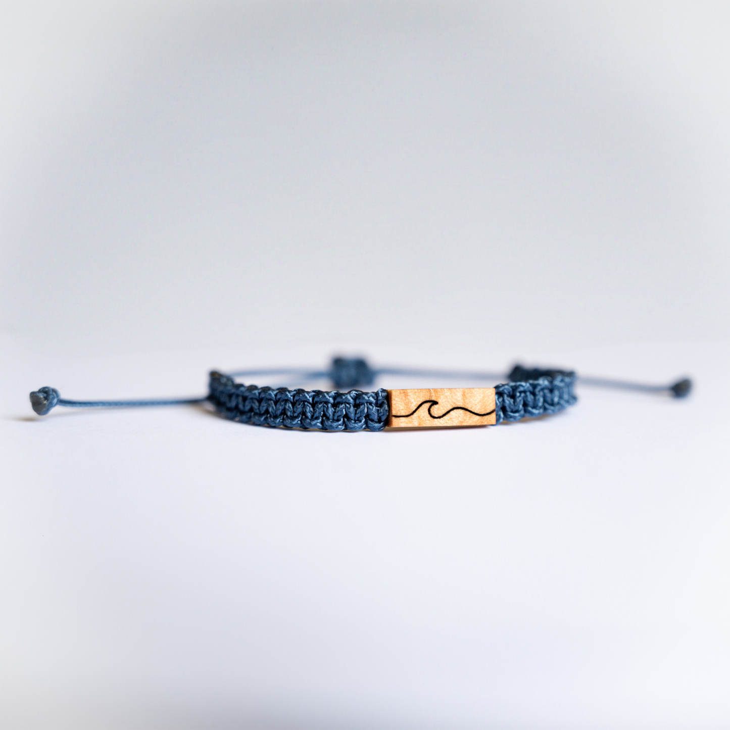 Ocean Wave Reclaimed Wood Adjustable Bracelet