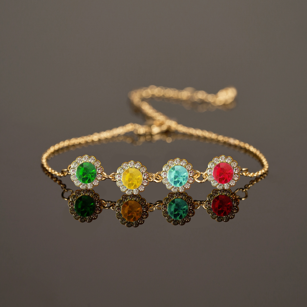 Specialized With 1-10 Kids Birthstones Christmas Gift Bracelet