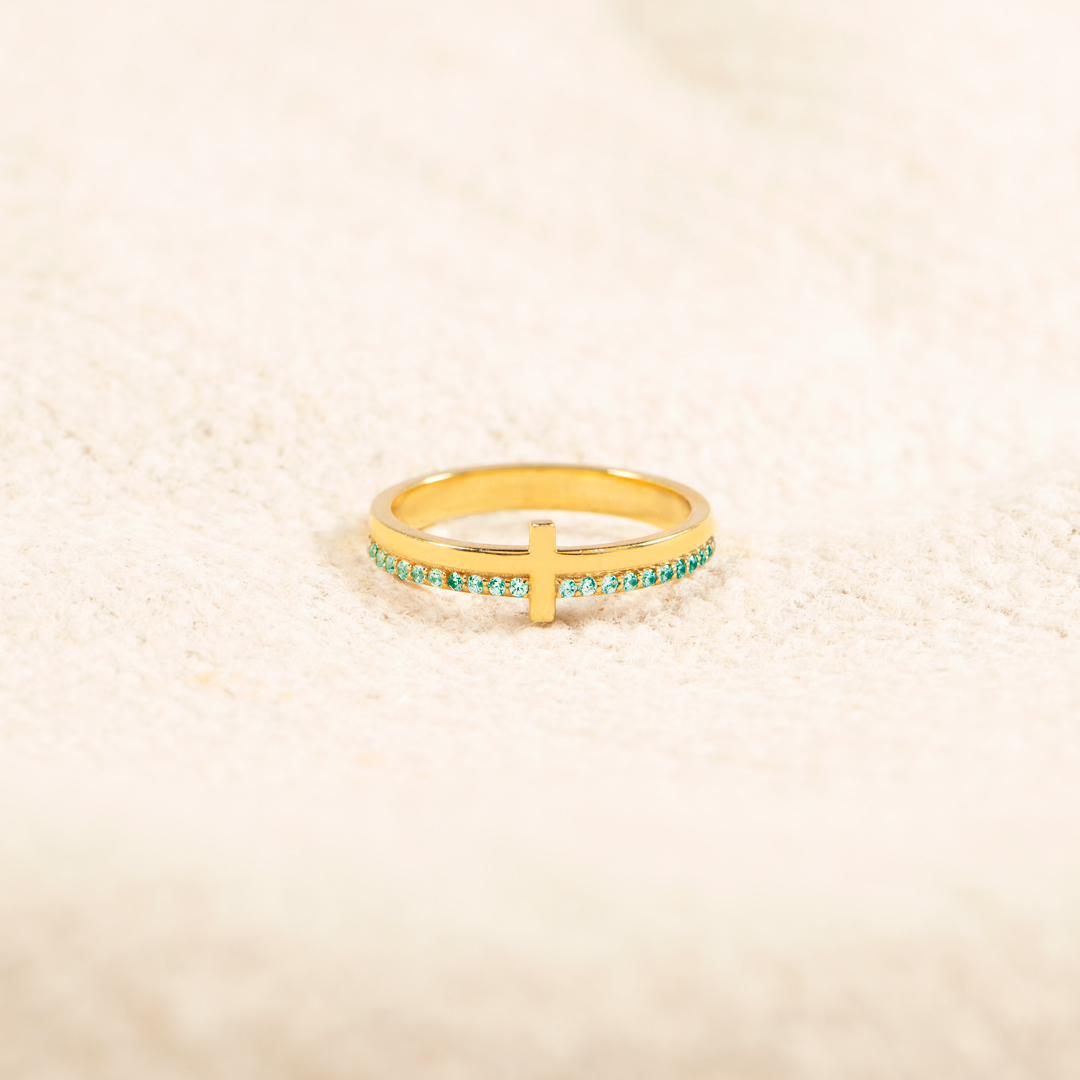 Anxiety Disorder Awareness Cross Ring