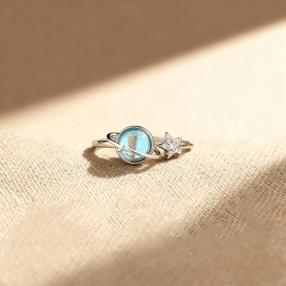 Don't Be Afraid Spinning Star Fidget Adjustable Ring