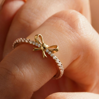 Mother-Daughter Bond Bow Ring