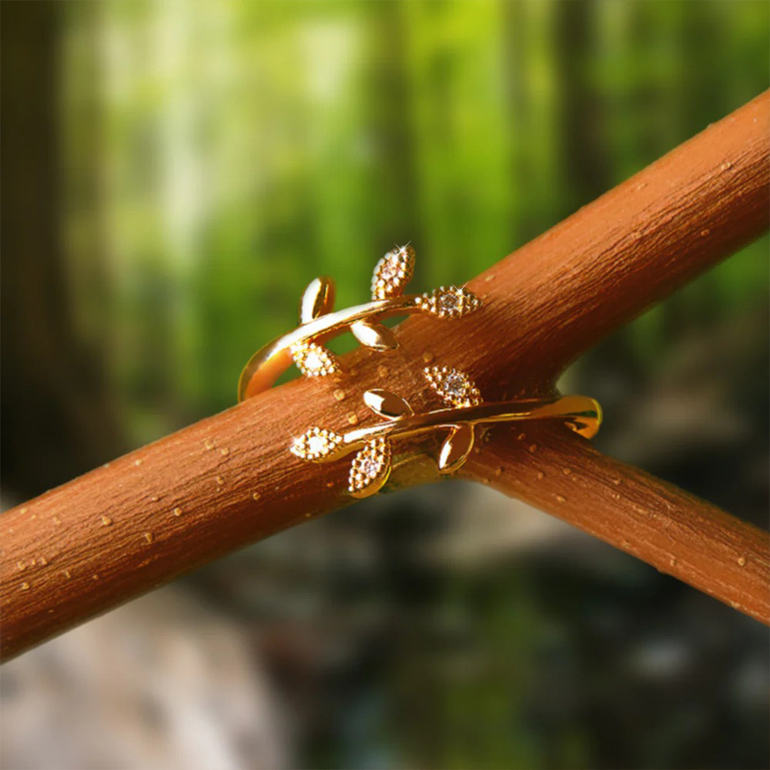 "BE-LEAF in yourself like I do" Leaves Ring