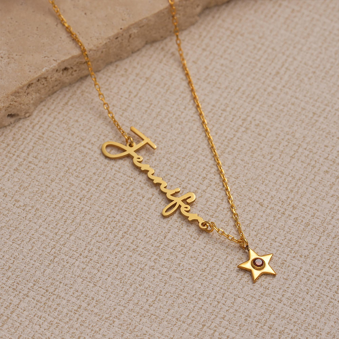 Autism Awareness Personalized Stone And Name Necklace