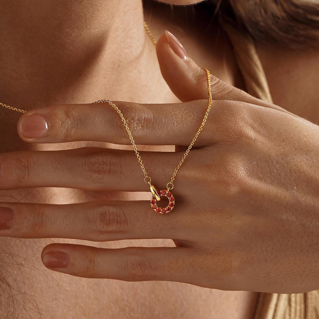 Angel’s Knot Love Minimalist Birthstone Necklace