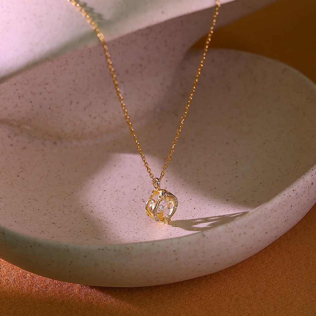 Self Love and Inner Peace Tiny Moon and Star Necklace