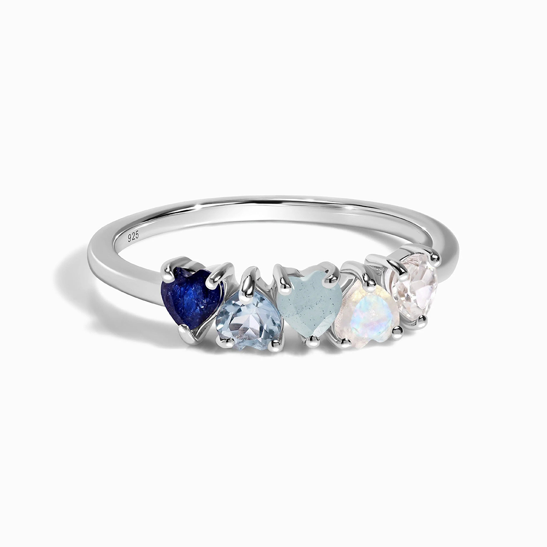 Mother’s Day Gift Forever Loved Heart Birthstone Ring