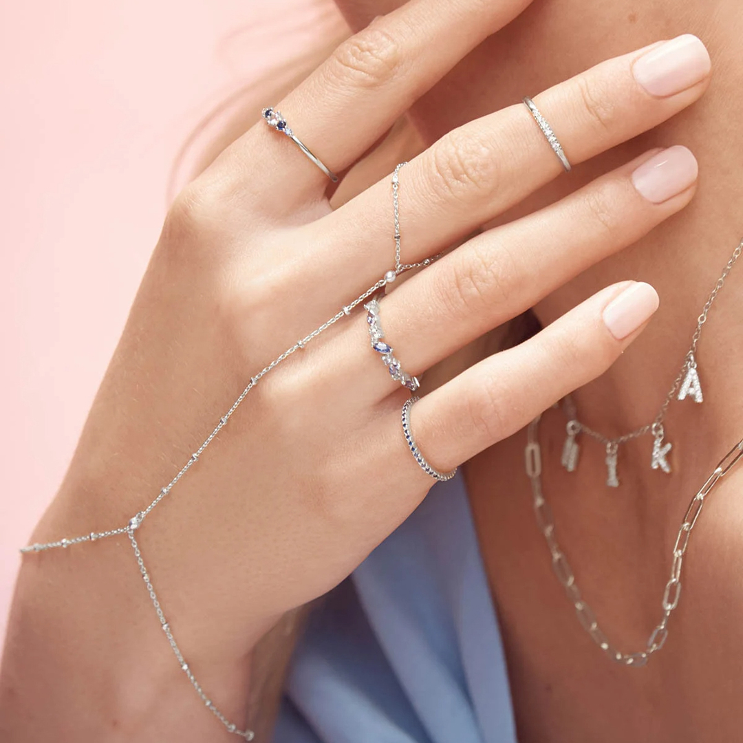 Self Love White And Blue Diamond Ring