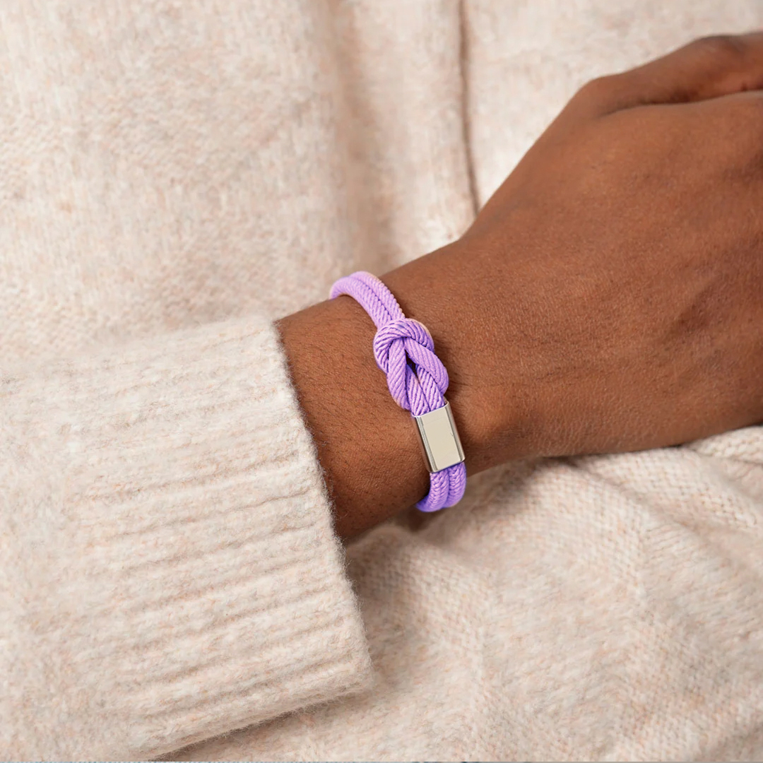 Alzheimer Dementia Awareness Purple Knot Bracelet