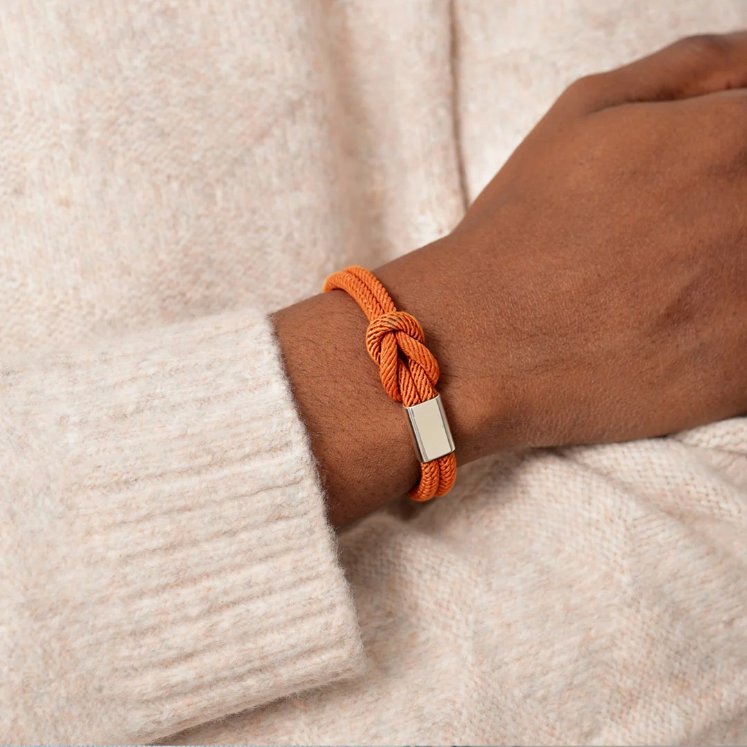 Multiple Sclerosis Awareness Orange Knot Bracelet