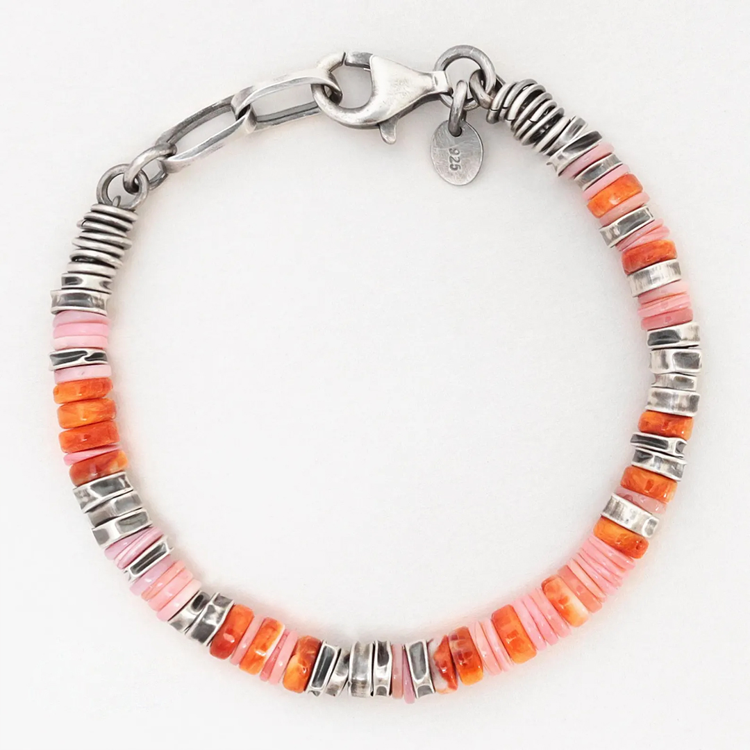 I Am Enough Pink Bead Bracelet