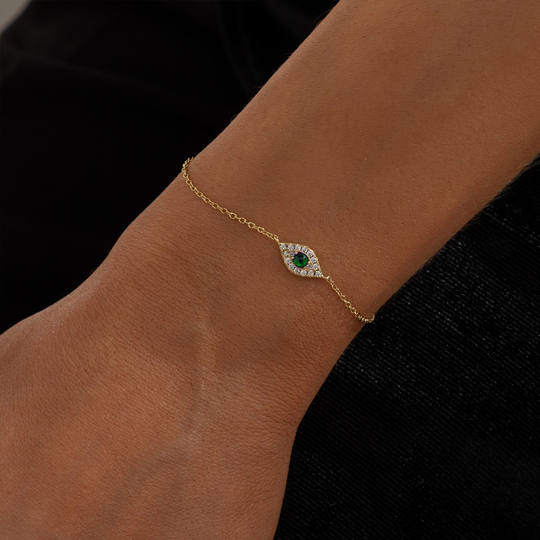 Glaucoma Awareness Evil Eye Bracelet