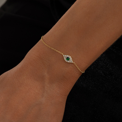 Glaucoma Awareness Evil Eye Bracelet