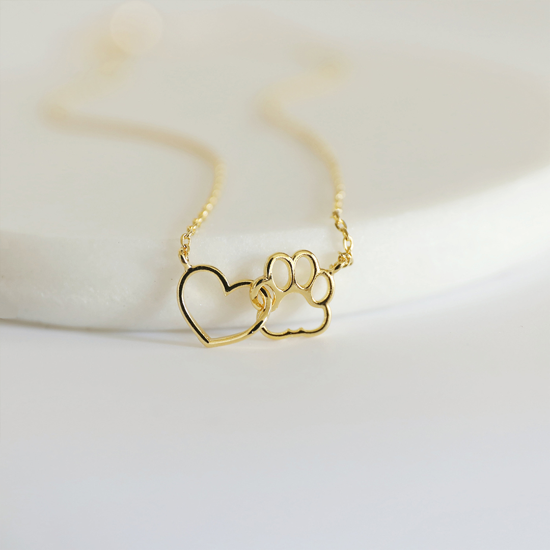 Dog In Heaven Paw Necklace
