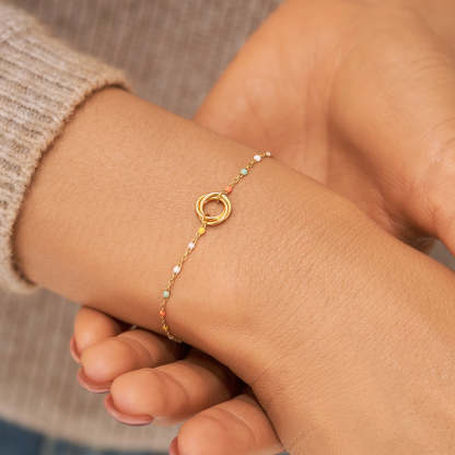 Matching Friendship Three Circles Link Bracelets