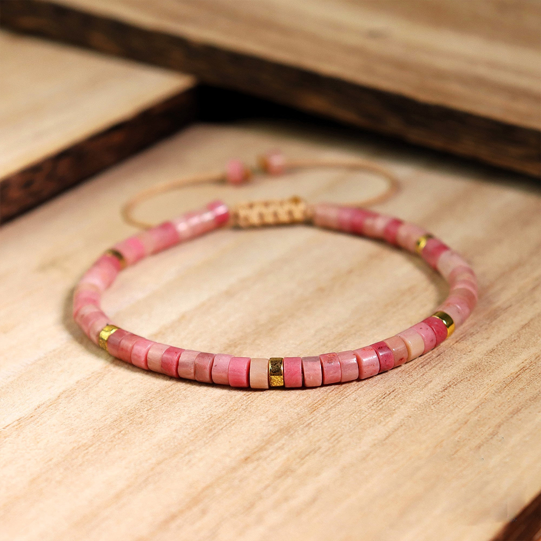 Breast Cancer Awareness Pink Beads Bracelet