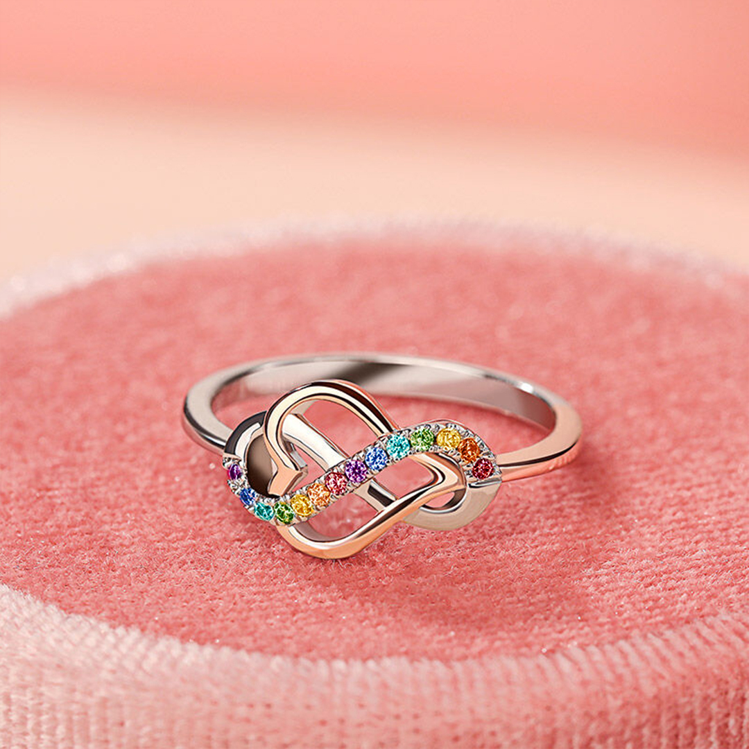 Star Mom Infinity Love Heart Ring