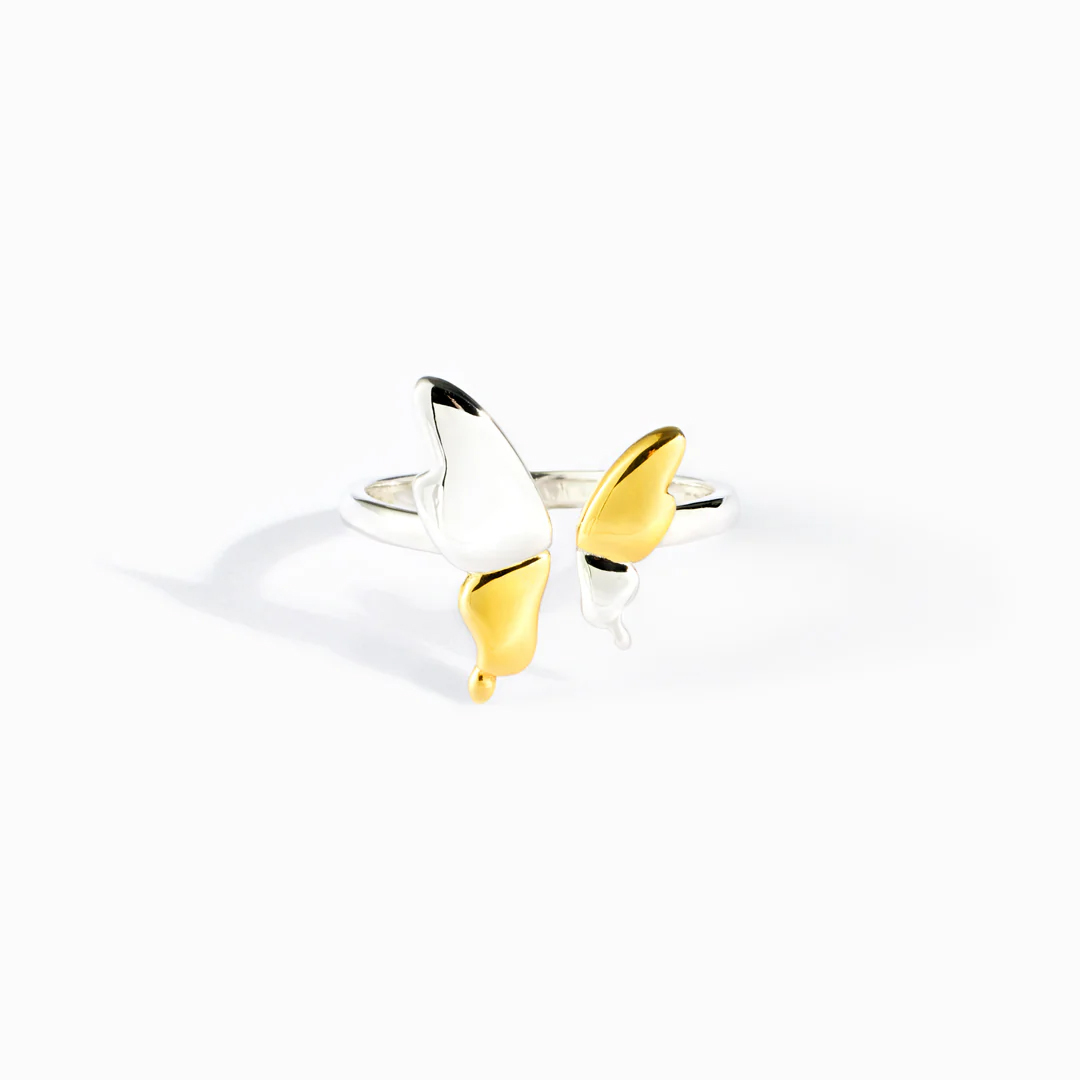Childhood Cancer Gift Gold Butterfly Ring