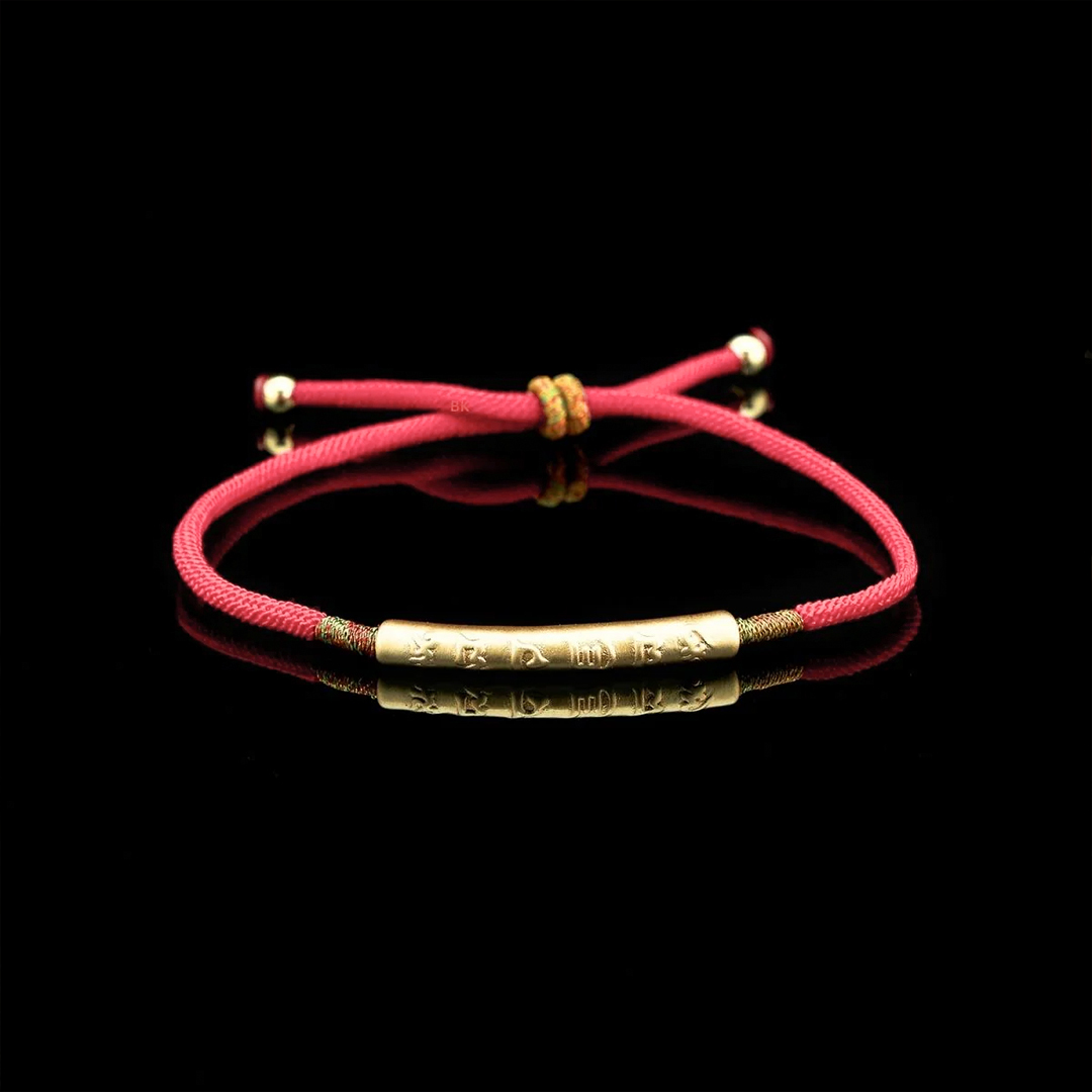 Tibetan Pink String Bracelet for Healing & Hope