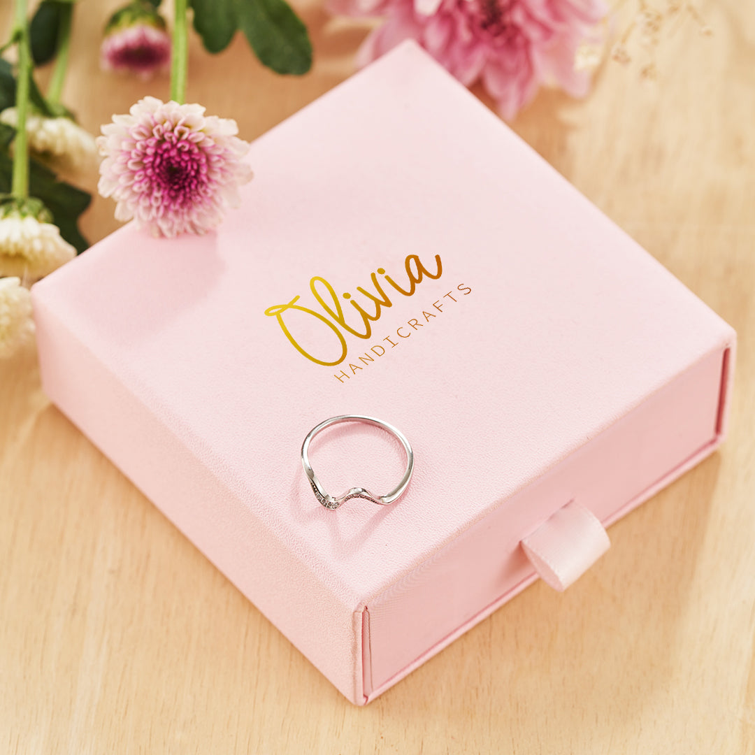 Happiness Comes In Wave Wave Ring