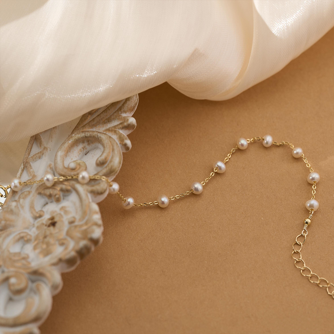 Memorial Father's Day Gift Minimalist Pearl Bracelet