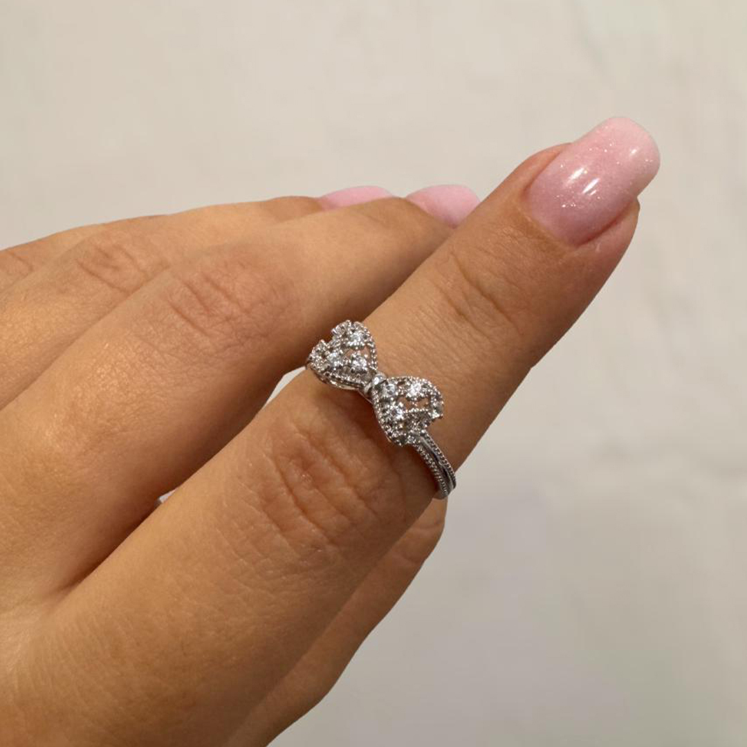 A Bond Tied by Love Bow Ring