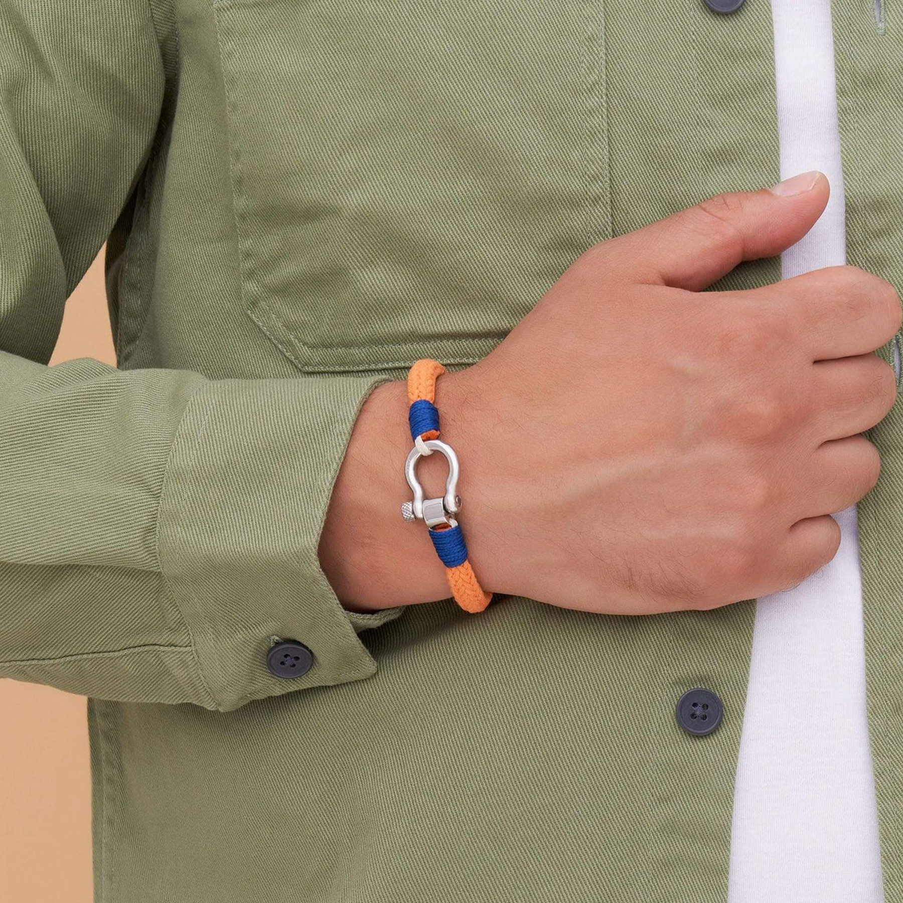 Multiple Sclerosis Awareness Omega Orange Bracelet