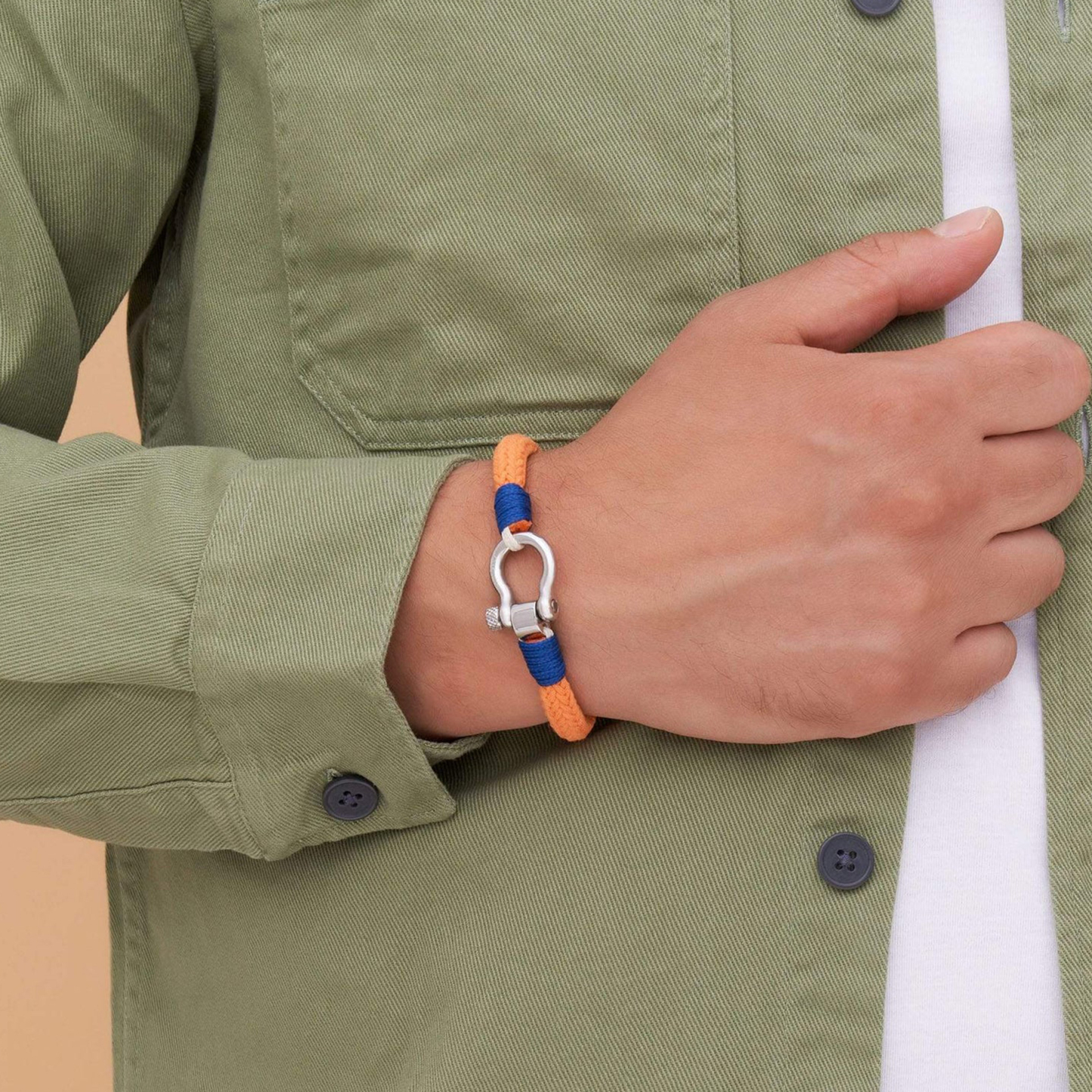 Multiple Sclerosis Awareness Omega Orange Bracelet