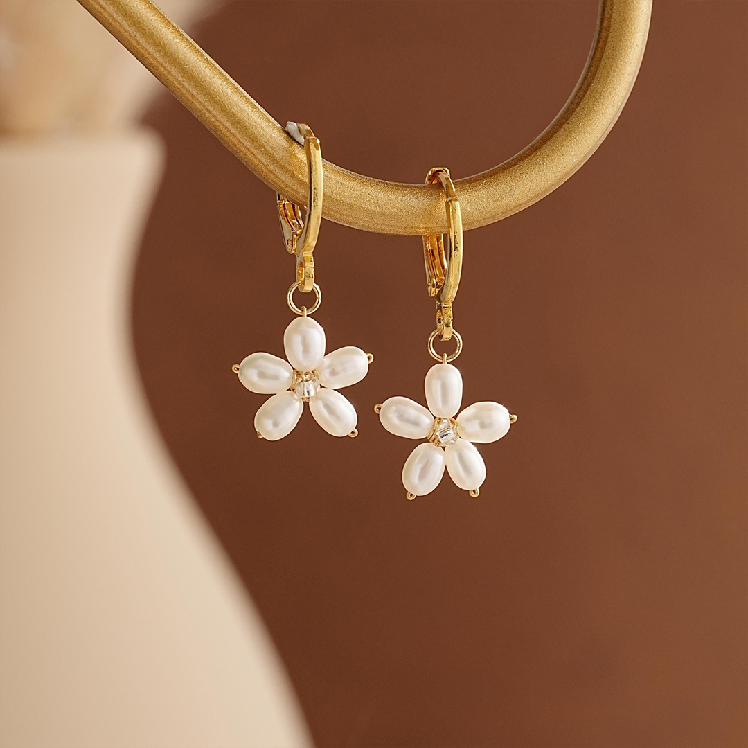 Bridal Freshwater Pearl Drop Earrings