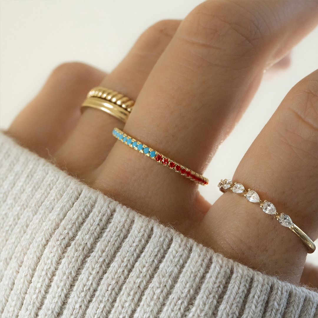Unbreakable Spirit Diabetes Awareness Eternity Turquoise Ring
