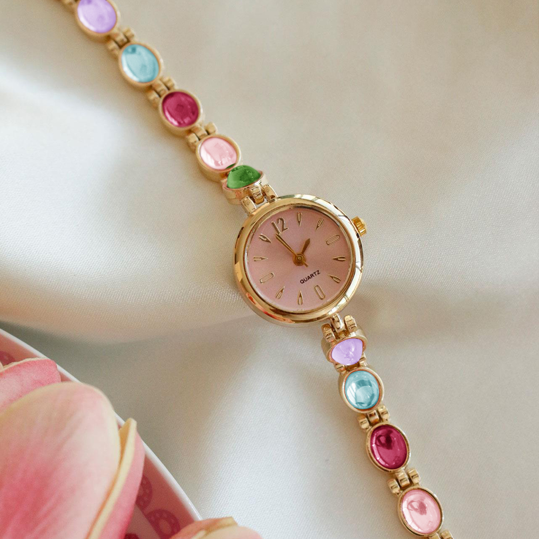 Custom 1-11 Birthstones Love Bracelet Watch