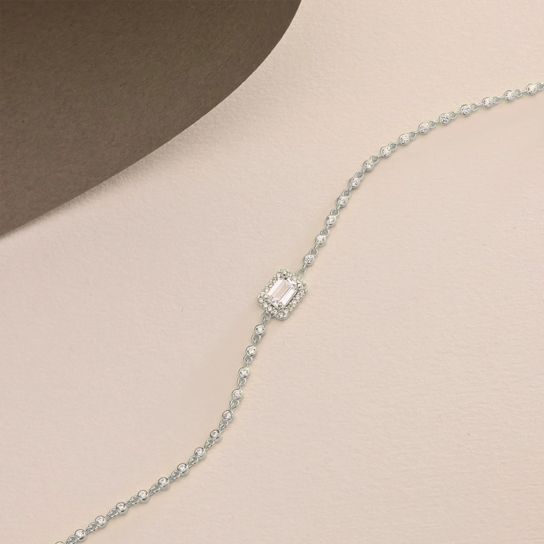 Self Love Cut Chain Baguette Bracelet