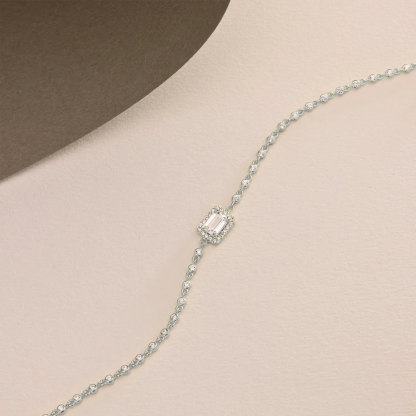 Self Love Cut Chain Baguette Bracelet