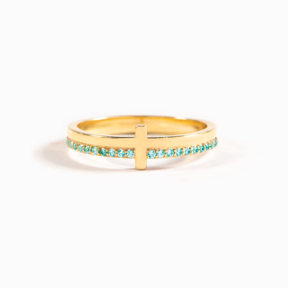 Anxiety Disorder Awareness Cross Ring