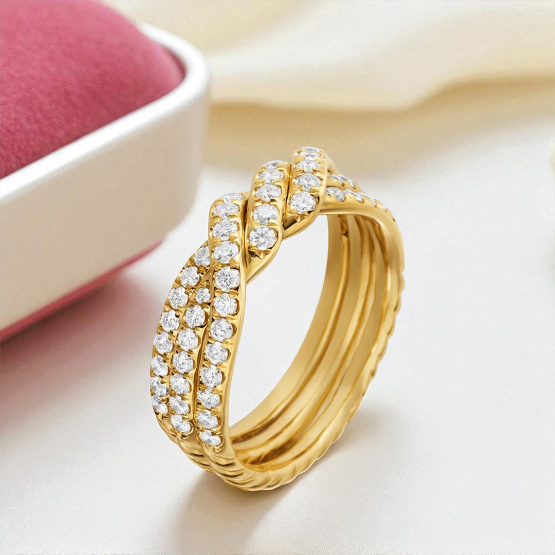 Angel’s Knot Twisted Diamonds Ring