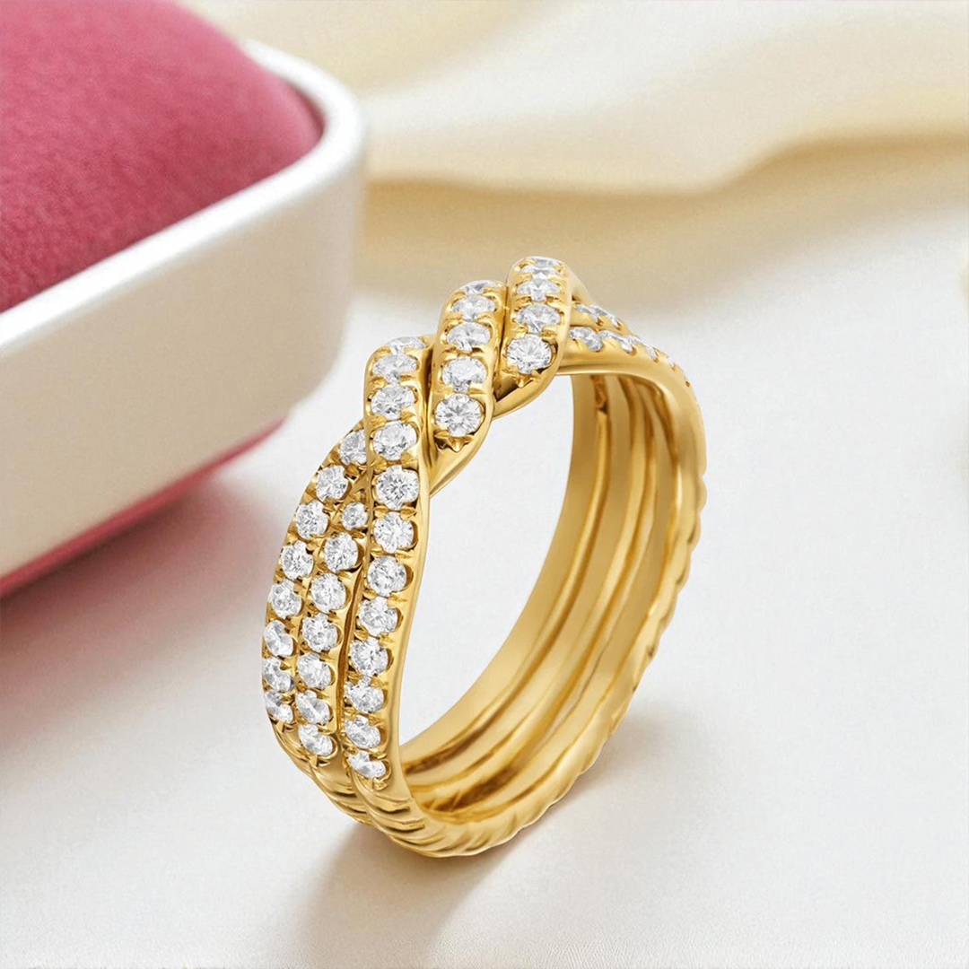 Angel’s Knot Twisted Diamonds Ring