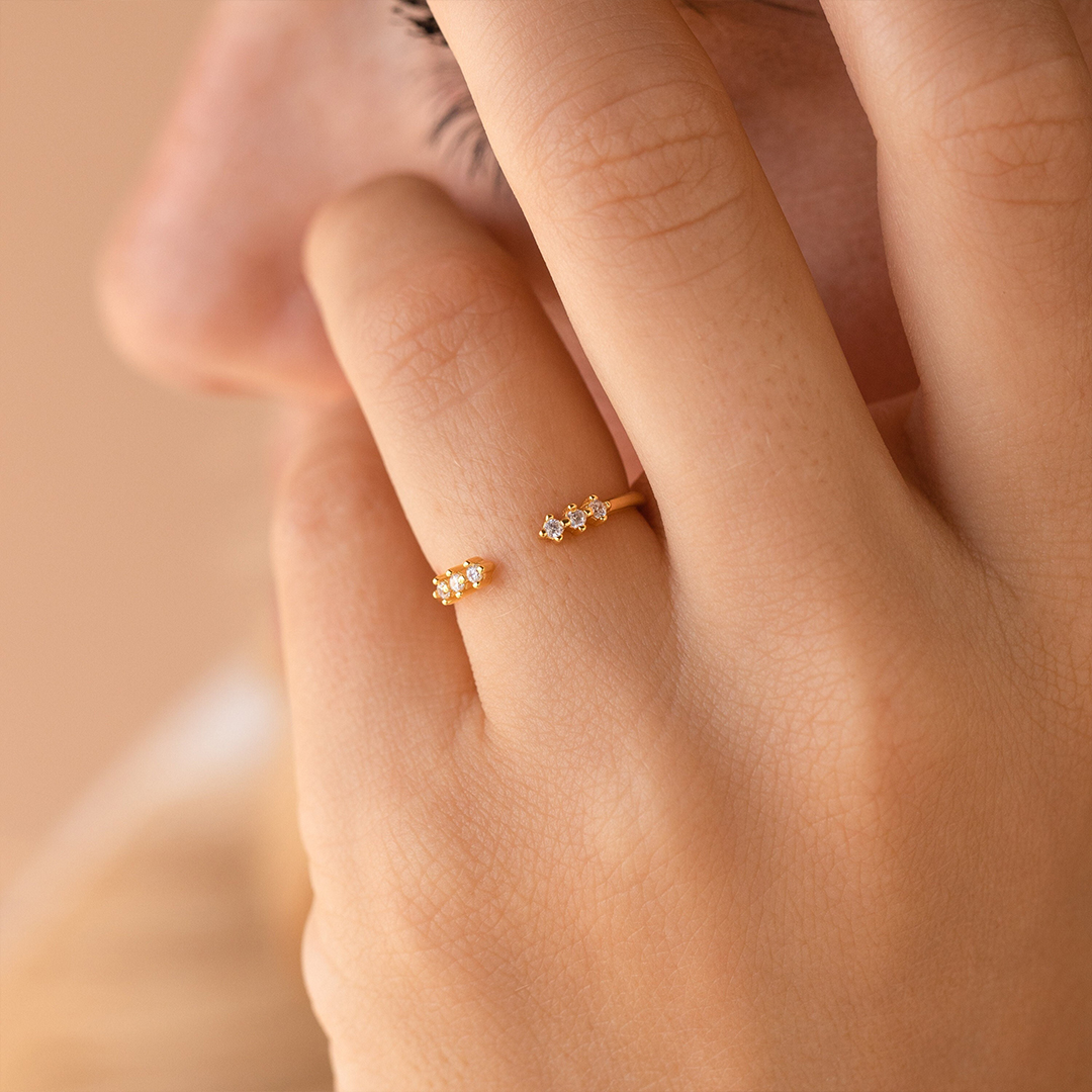 Self Love Reminder Dainty Open Diamond Ring
