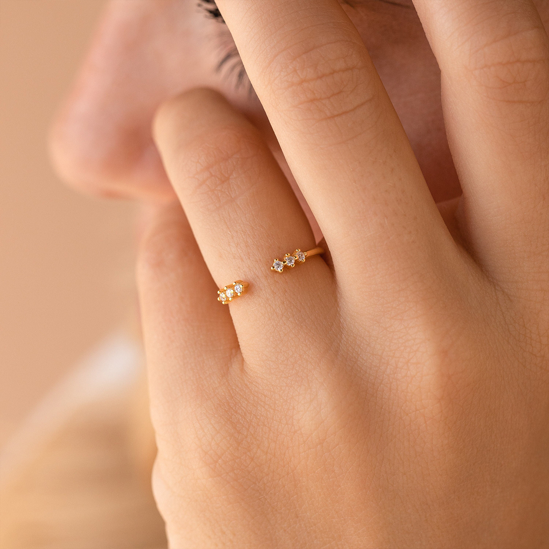 Self Love Reminder Dainty Open Diamond Ring