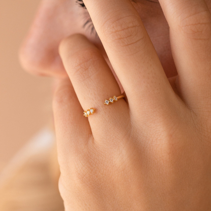 Self Love Reminder Dainty Open Diamond Ring