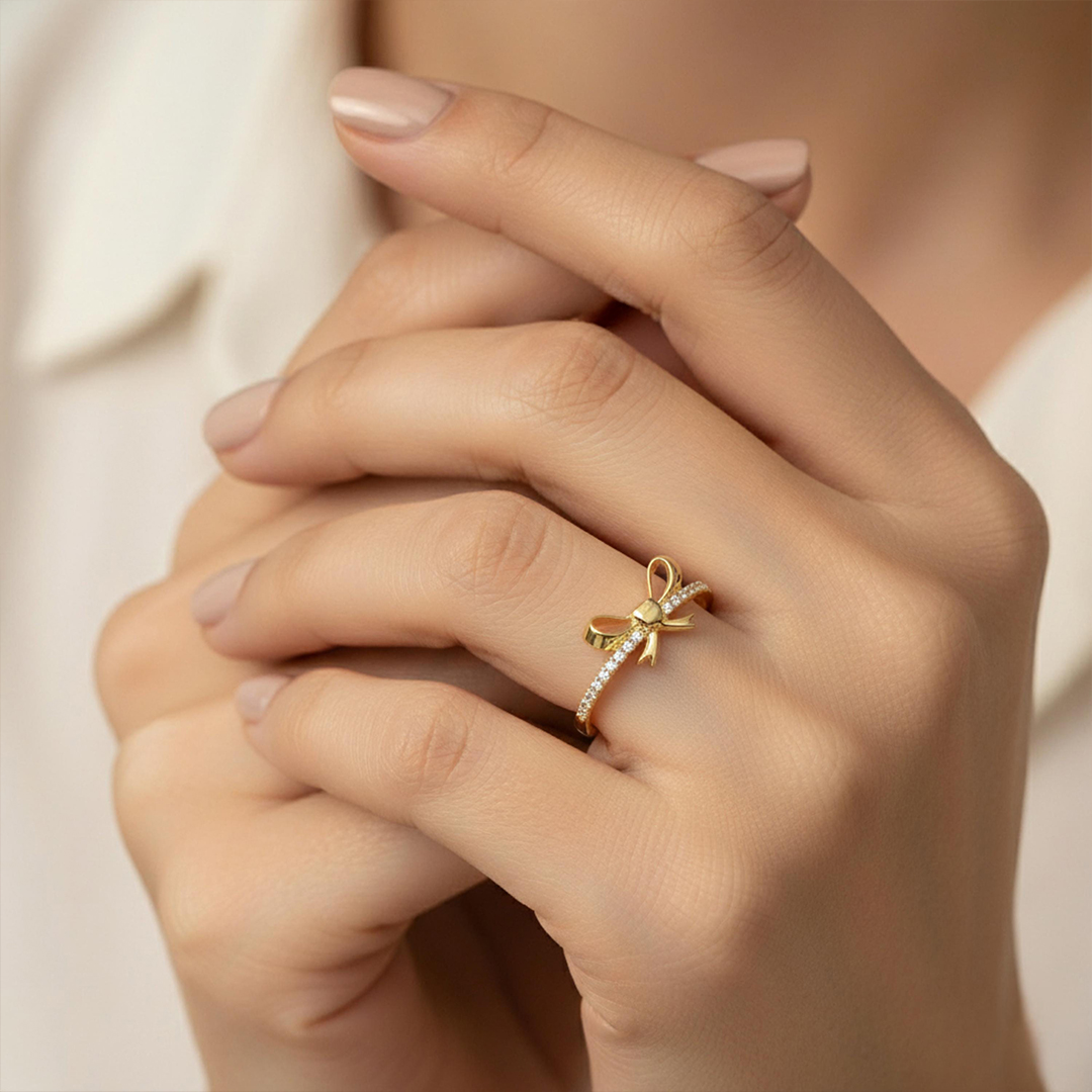 Mother-Daughter Bond Bow Ring