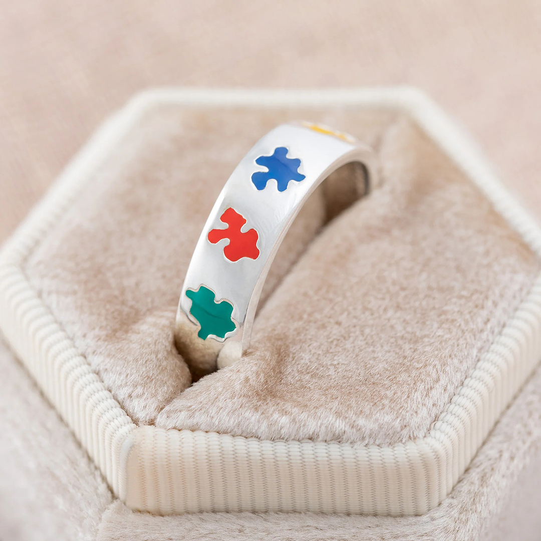 Puzzle Piece Autism Awareness Ring