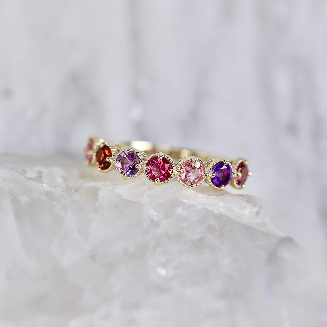 Grandma’s Tears of Joy A Lifetime of Love Birthstone Ring