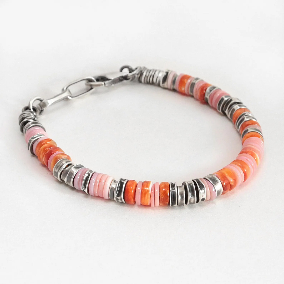 I Am Enough Pink Bead Bracelet